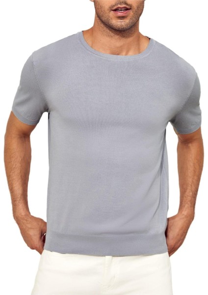 Sow Bisiklet Yaka Triko T-Shirt