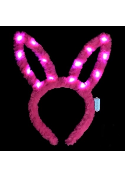 LED Işıklı Peluş Tavşan Kulak Taç Şeker Pembesi fiyatları