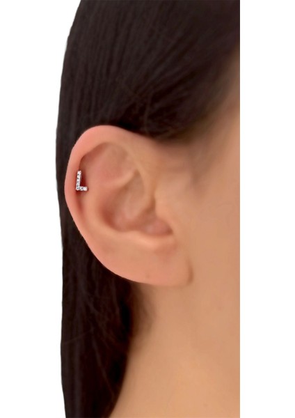 Gümüş Renk Harf Piercing - L Harfpiercing