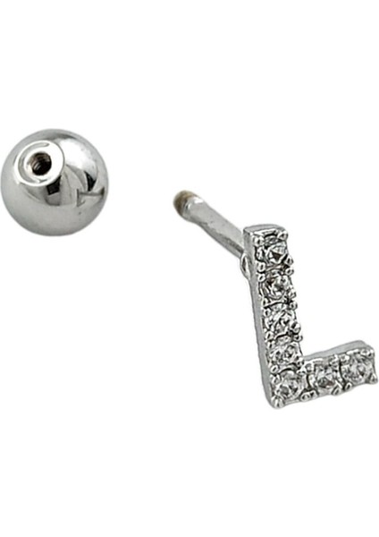 Gümüş Renk Harf Piercing - L Harfpiercing