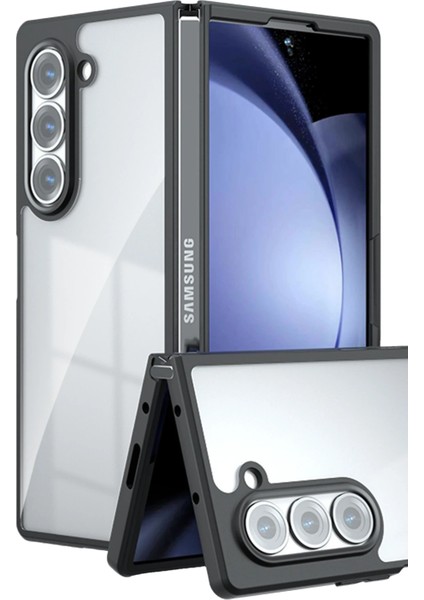 Samsung Galaxy Z Fold 5 Kılıf Blur Fold Kapak - Siyah Bstmy