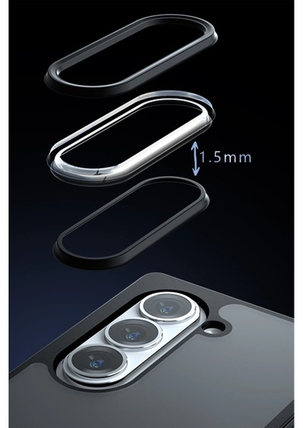 Samsung Galaxy Z Fold 5 Kılıf Blur Fold Kapak - Siyah Bstmy