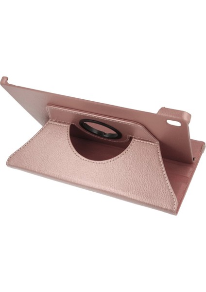 Samsung Galaxy P610 Tab S6 Lite 10.4 Kılıf 360 Tablet Deri Kılıf - Rose Gold Bstmy