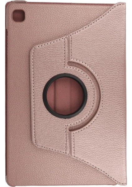 Samsung Galaxy P610 Tab S6 Lite 10.4 Kılıf 360 Tablet Deri Kılıf - Rose Gold Bstmy