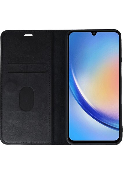 Samsung Galaxy A24 4g Kılıf Trend S Plus Kapaklı Kılıf - Siyah Bstmy