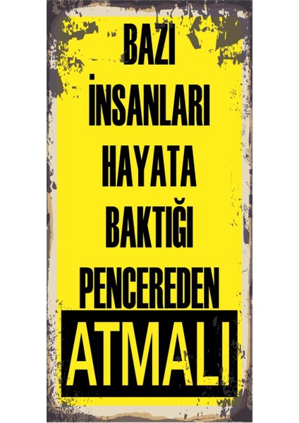 Laf Sokan Atarlı Sözler Komik Eğlenceli Duvar Yazıları Ev Dekorasyon Tablo Mini Retro Ahşap Poster