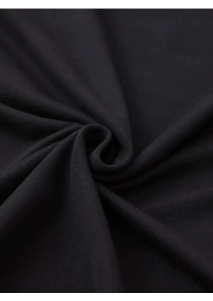 Baskılı Oversize Bisiklet Yaka T-Shirt - Siyah