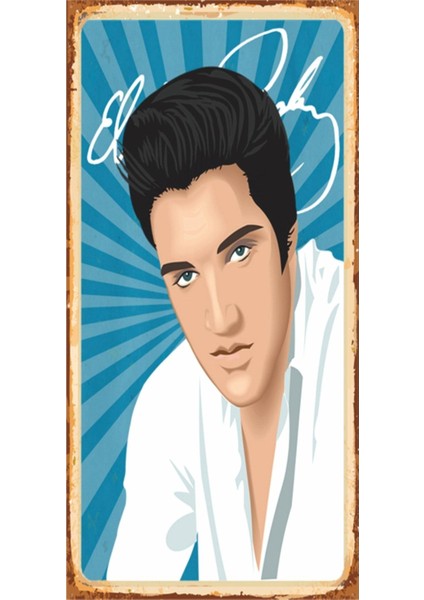 Elvis Presley Mini Retro Ahşap Poster