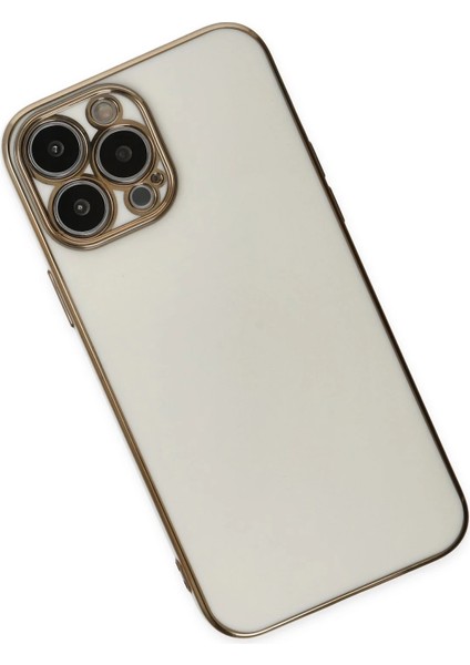 Iphone 15 Pro Max Kılıf Volet Silikon - Beyaz Bstmy