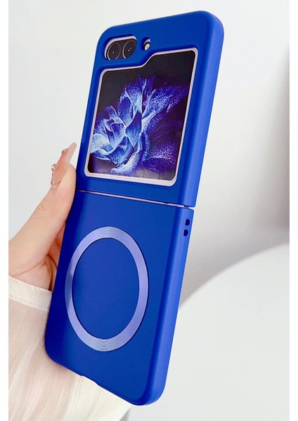 Samsung Galaxy Z Flip 5 Kılıf Mata Fold Kapak - Siyah Bstmy