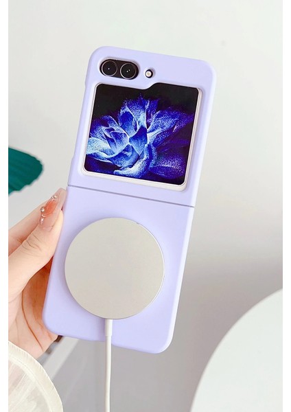 Samsung Galaxy Z Flip 5 Kılıf Mata Fold Kapak - Siyah Bstmy
