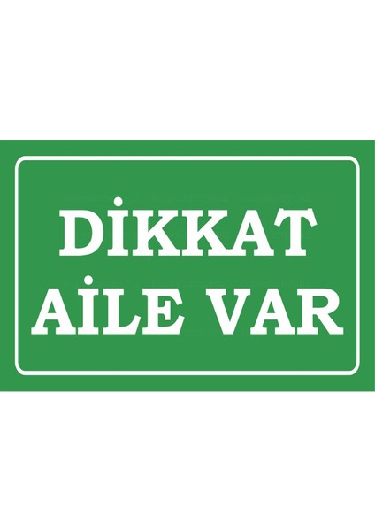 Dikkat Aile Var Uyarı Levhası Komik Sözler Duvar Yazıları Ev Dekorasyon Tablo Retro Ahşap Poster