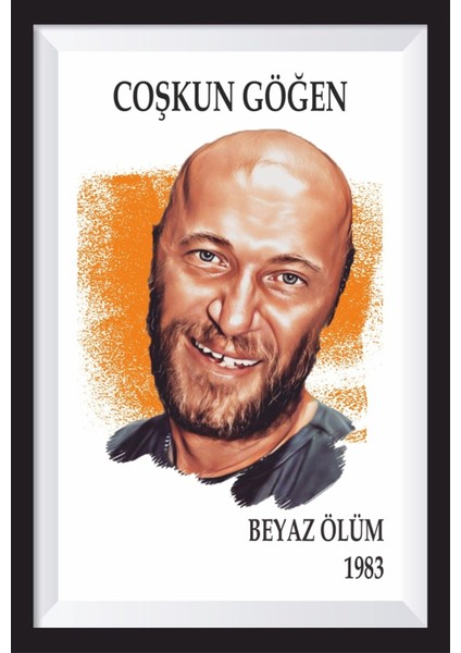 Tecavüzcü Coşkun Yeşilçam Kötüleri Çerçeve Görünümlü Retro Ahşap Poster