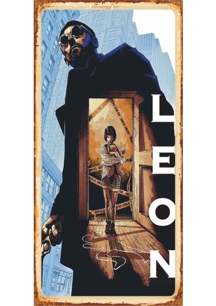 Leon Mathilda Sinema Mini Retro Ahşap Poster
