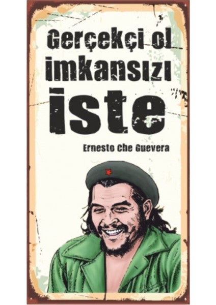 Ernesto Che Guevara Ahşap Edebiyat Poster