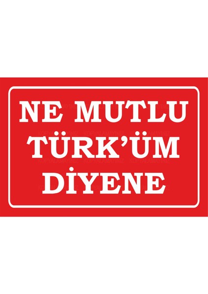 Ne Mutlu Türküm Diyene Mustafa Kemal Atatürk Duvar Yazıları Retro Ahşap Poster Tablo