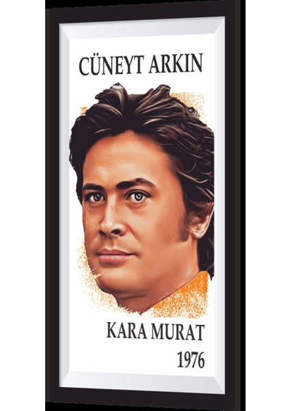 Cüneyt Arkın Yeşilçam Temalı Çerçeve Görünümlü Mini Ahşap Poster