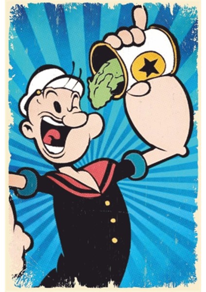 Temel Reis Ispanak Retro Ahşap Poster