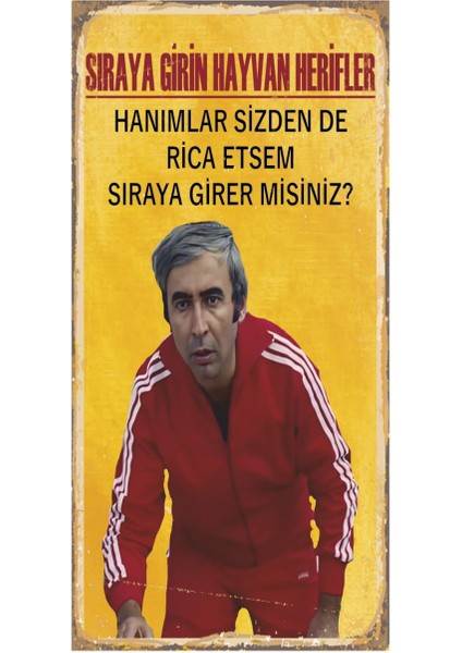 Yeşilçam Şener Şen Türk Sineması Ev Dekorasyon Tablo Mini Retro Ahşap Poster