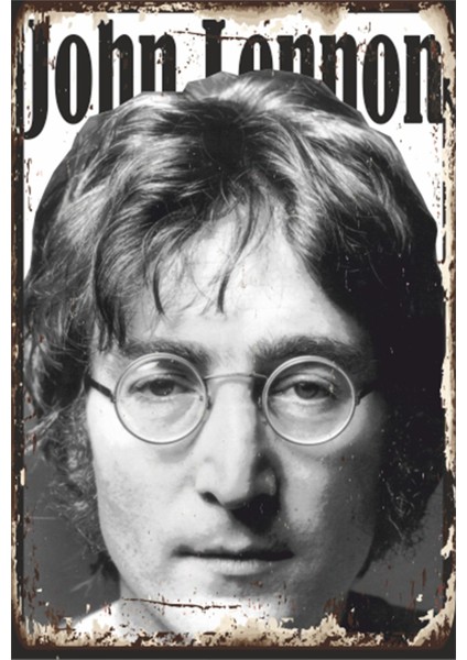 John Lennon The Beatles Müzik Retro Ahşap Poster