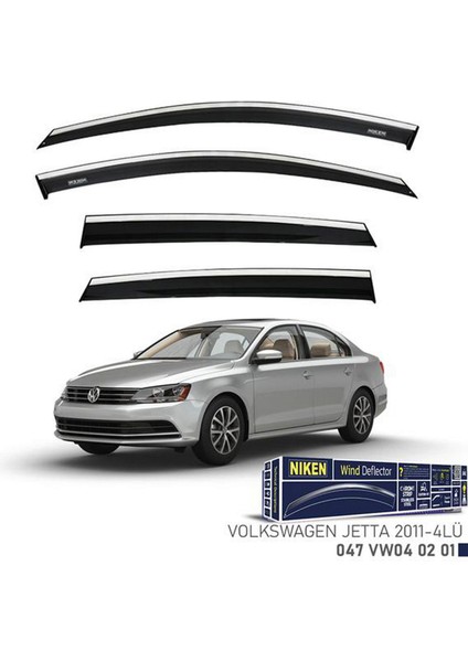 Kromlu Cam Rüzgarliği Vw Jetta 2011- 4lü Bstmy