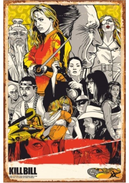 Kill Bill Sinema Retro Vintage Ahşap Poster