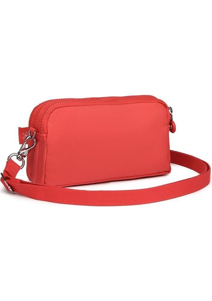 Smart Bags Krinkıl Kumaş Su Geçirmez Mini Boy Postacı Çantası BC 1112 - Nar modelleri