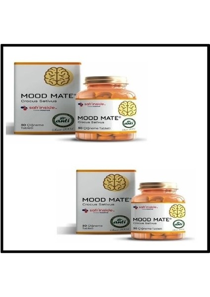 Natural Anti Mood Mate Safran Ekstresi 30 Tablet 2 Adet