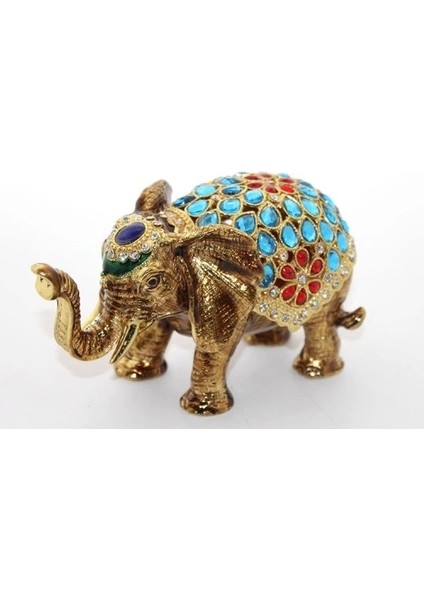 Swarovski Taşlı Tekli Fil Figürü Model 4