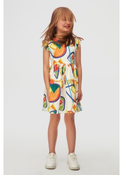Nk Kız Çocuk Rainbow Elbise 4-8 Yaş Ekru fiyatları