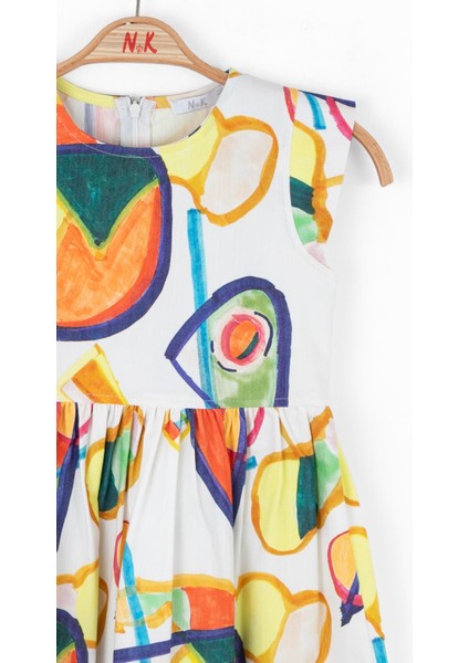 Nk Kız Çocuk Rainbow Elbise 4-8 Yaş Ekru fırsatları