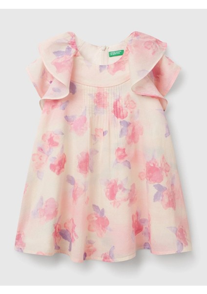 Kız Çocuk Batik Elbise 1-6 Yaş Pembe