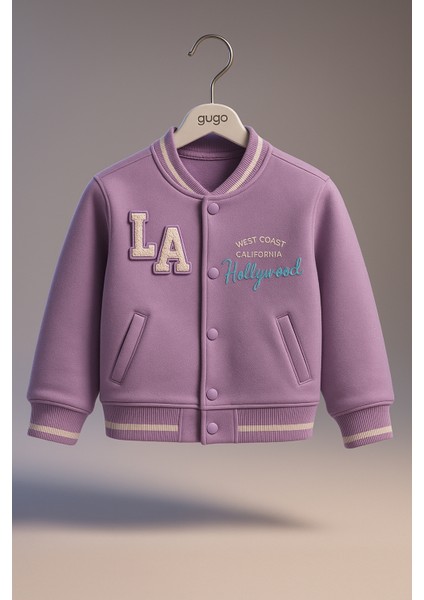 Benetton Kız Çocuk Bomber Sweatshirt Hırka 1-6 Yaş Lila
