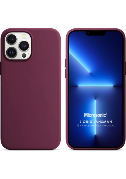 Iphone 13 Pro Max Uyumlu 3'lü Lansman Kamera Korumalı Kılıf Seti Dış Yumuşak İçi Kadife