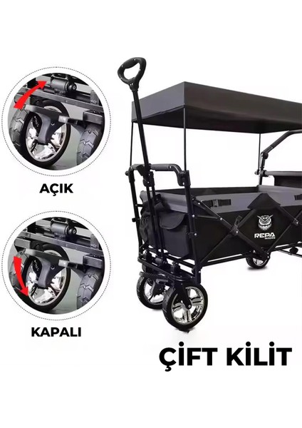 Katlanabilir Vagon, siyah antrasit
