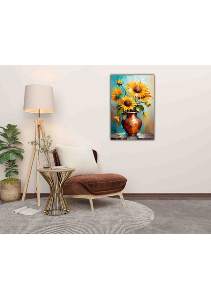 Dekoratif Sarı Çiçekler Kanvas Tablo