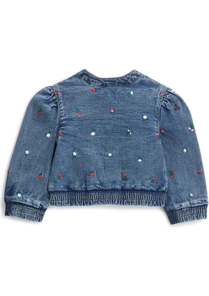 Orginal Marines Kız Bebek Denim Ceket 1-3 Yaş Mavi