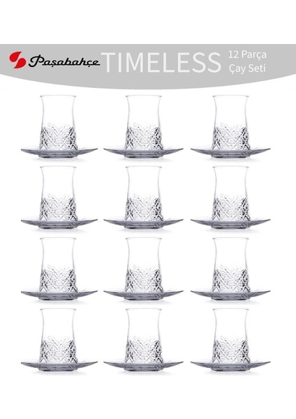 Timeless Çay Bardağı ve Tabağı 170CC 24 Parça 12 Kişilik