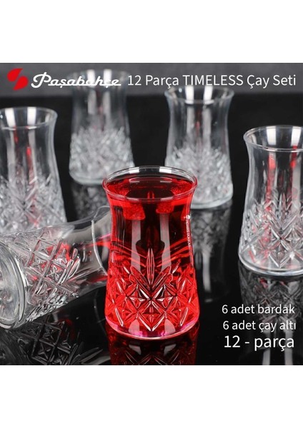Timeless Çay Bardağı ve Tabağı 170CC 24 Parça 12 Kişilik fiyatları