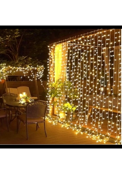 2x2 Metre Perde LED Sarı Işık