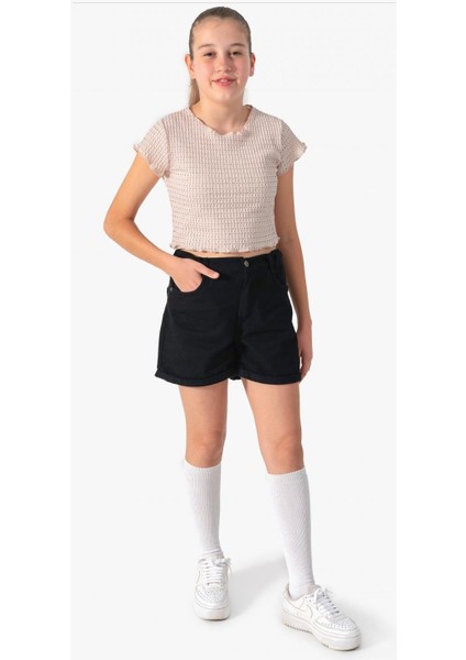 Dmb Kız Çocuk Ikili Crop 9-14 Yaş Bej fiyatları