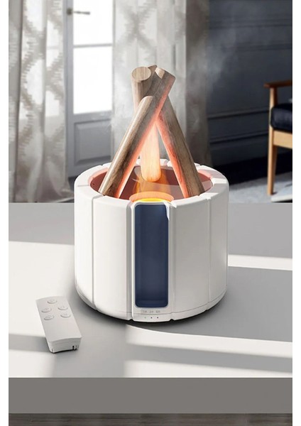 Ateş Çukuru Odun Ateşi Uzaktan Kumandalı Rgb Işıklı Ultrasonik Hava Nemlendirici Type-C