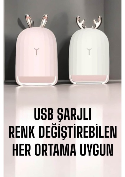 Tavşan Şekilli Hava Nemlendirici – Aromaterapi Destekli
