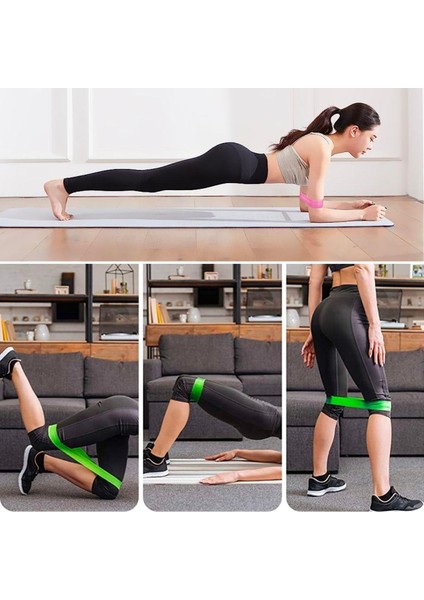 5li Egzersiz Direnç Bant Seti Pilates Crossfit Ekipmanları