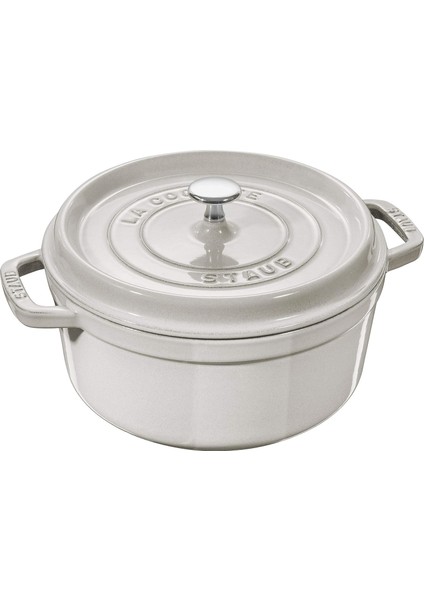 La Cocotte Döküm Tencere Yuvarlak 20 cm Trüf Beyaz