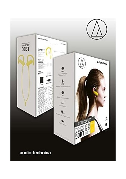 ATH-SPORT50BTBK Sonicsport Bluetooth Kablosuz Kulak Içi Kulaklıklar, Sarı