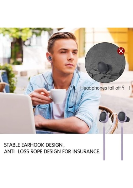 Samsung Galaxy Buds2 ile Uyumlu/galaxy Buds2 Pro ile Uyumlu Yumuşak Güçlü Silikon Özel Kaymaz Tasarım Spor Kaybolmaya Karşı Kulaklık Aksesuarları Boyun Ipi Lacivert