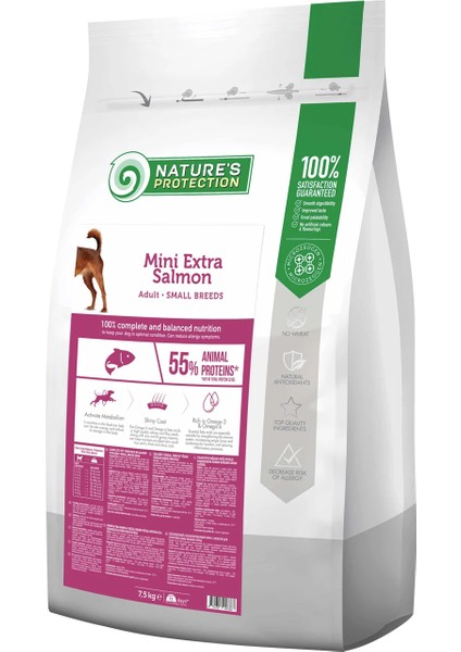Nature's Protection Küçük Irk Somonlu Yetişkin Köpek Maması 7.5 kg
