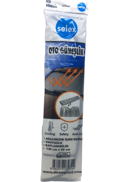Eko Oto Araç Güneşlik Vantuzlu 130X60CM