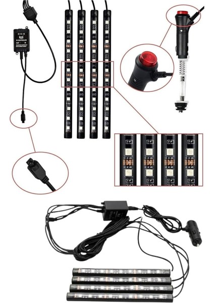 Araç Altı 12’li Rgb LED Aydınlatma
